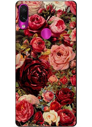 Силіконовий чохол для xiaomi redmi 7 з малюнком троянди
