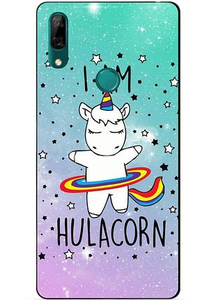 Силиконовый чехол бампер для huawei p smart z с рисунком единорог