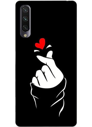 Бампер силіконовий чохол для xiaomi mi a3 з малюнком знак любові