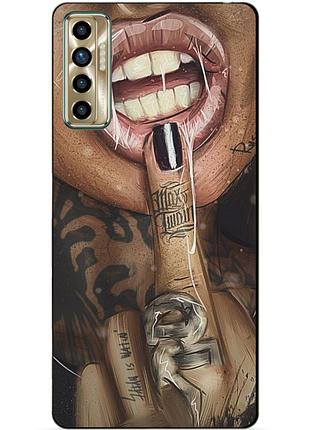 Силиконовый бампер чехол для tecno camon 17p с рисунком swag