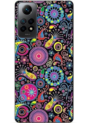 Силиконовый бампер чехол для xiaomi redmi note 12 pro с рисунком восточные узоры