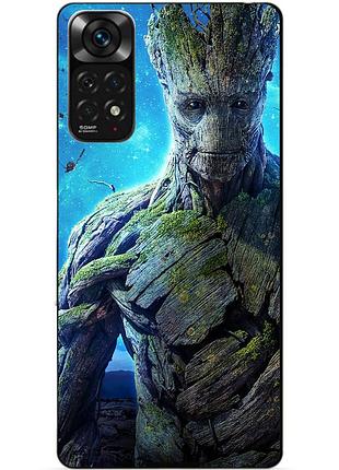 Силиконовый бампер чехол для xiaomi redmi note 11 pro грут стражи галактики groot