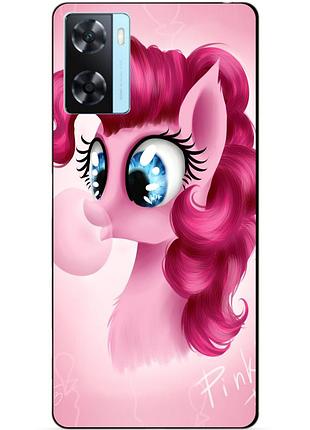 Силиконовый бампер чехол для oppo a57s с рисунком пони пинки пай