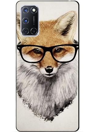 Силіконовий бампер чохол для oppo a72 з малюнком лисиця
