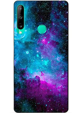 Силиконовый чехол бампер для huawei p40 lite e с рисунком галактика