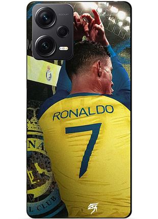 Силиконовый бампер чехол для xiaomi redmi note 12 pro plus с рисунком ronaldo аль-наср роналдо