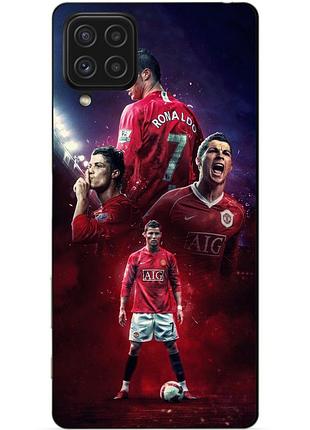Чехол силиконовый бампер для samsung m32 с рисунком ronaldo mu роналдо