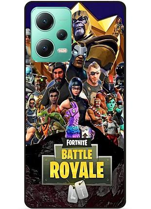 Силиконовый чехол бампер для xiaomi redmi note 12 5g с рисунком фортнайт fortnite