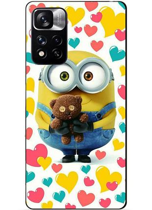 Силіконовий чохол бампер для xiaomi redmi note 11 pro plus 5g з малюнком міньйон боб minion