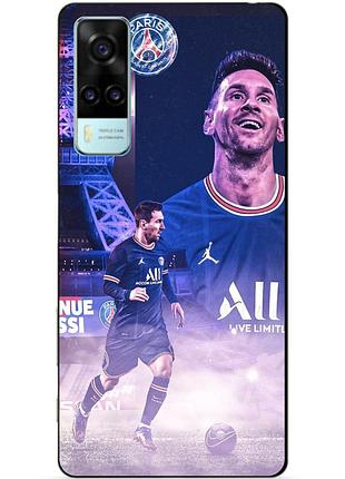 Силиконовый бампер чехол для vivo y31 / y53s с рисунком messi psg месси