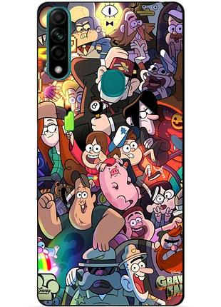 Силиконовый бампер чехол для oppo a31 с аниме gravity falls