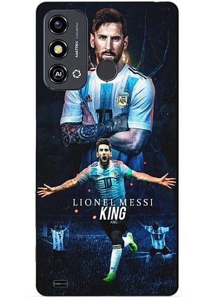 Силиконовый чехол бампер для zte blade a53 с рисунком messi аргентина месси