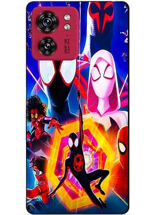 Силіконовий чохол бампер для motorola edge 40 з картинкою spider man людина-павук