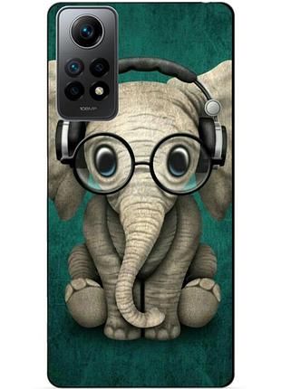 Силіконовий бампер чохол для xiaomi redmi note 12 pro з малюнком слоник