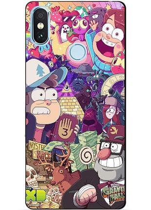 Силиконовый бампер чехол для xiaomi mi a2 lite с рисунком гравити фолз