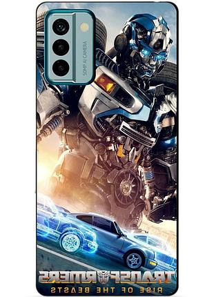 Силиконовый чехол бампер для nokia g22 с рисунком мираж трансформеры