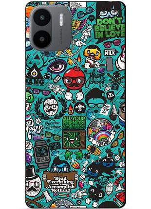 Силіконовий чохол бампер для xiaomi redmi a2 / a1 з малюнком стикери