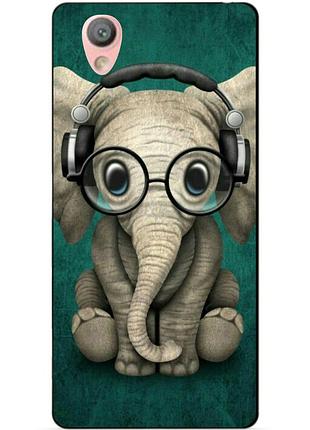 Силіконовий бампер чохол для sony l1 g3312 з малюнком слоник