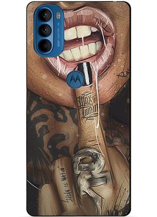 Силиконовый чехол бампер для motorola moto g41 с рисунком swag