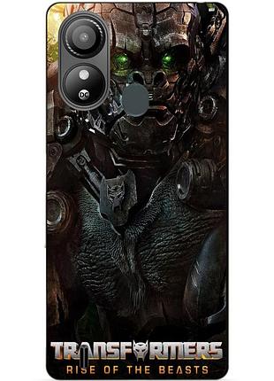 Силиконовый чехол бампер для zte blade l220 с рисунком оптимус праймал звероботы трансформеры transformers