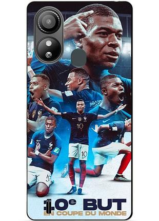 Силиконовый бампер чехол для zte blade l220 с рисунком мбаппе франция mbappe