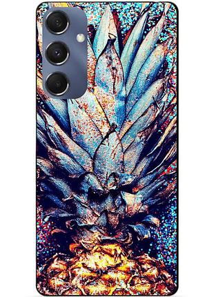 Силиконовый чехол бампер для samsung m34 5g с рисунком ананас