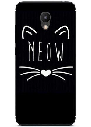Чохол силіконовий для meizu m5 з малюнком мяу