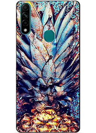 Силіконовий бампер чохол для oppo a31 з малюнком ананас