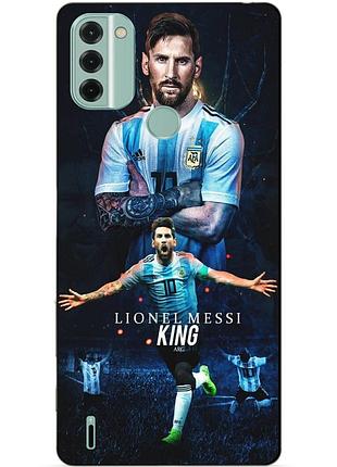 Силиконовый чехол бампер для nokia c31 с рисунком messi аргентина месси
