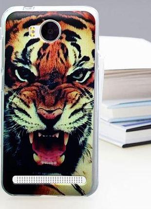 Силіконовий бампер чохол для huawei y3ii y3 2 з малюнком тигр