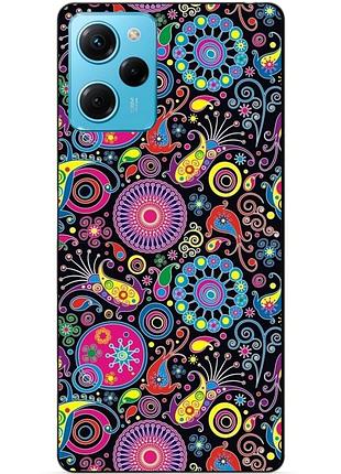 Силіконовий чохол бампер для xiaomi redmi note 12 pro speed edition з малюнком східні візерунки