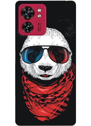 Силіконовий чохол бампер для motorola edge 40 з малюнком панда