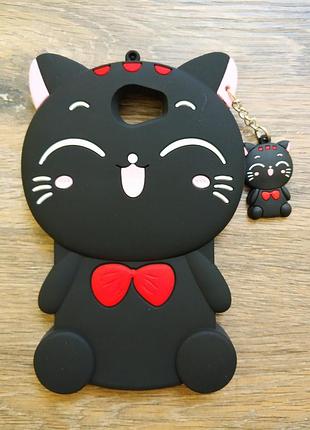 Об'ємний 3d чохол для huawei y5ii y5 ii чорна кішечка