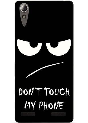 Силиконовый бампер чехол для lenovo a6000 k3 a6010 с рисунком dont touch