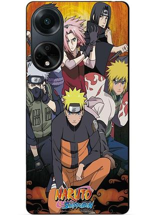 Силиконовый бампер чехол для oppo a98 с рисунком naruto наруто аниме