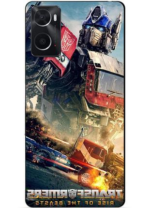 Силиконовый бампер чехол для oppo a76 / a96 c рисунком оптимус прайм трансформеры
