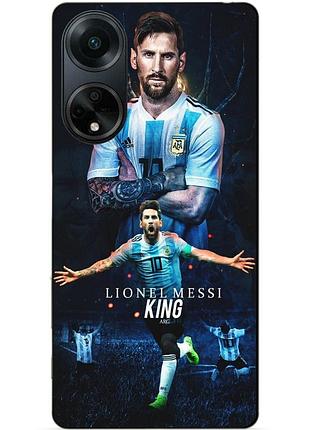 Силиконовый бампер чехол для oppo a98 с рисунком messi аргентина месси
