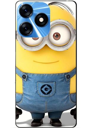 Силиконовый чехол бампер для tecno spark 10 с рисунком миньон стюарт minion