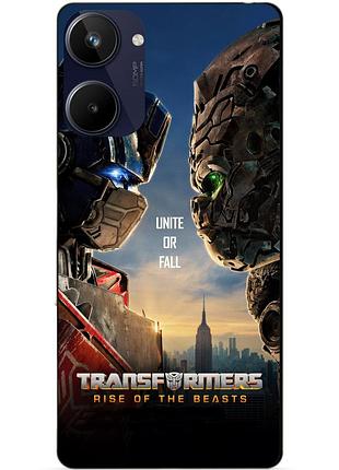 Силиконовый чехол бампер для realme 10 с рисунком трансформеры transformers звероботы 2