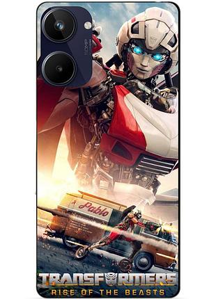 Силиконовый чехол бампер для realme 10 с рисунком трансформеры transformers звероботы 5