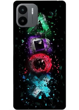 Силиконовый бампер чехол для xiaomi redmi a1/a2 с рисунком playstation