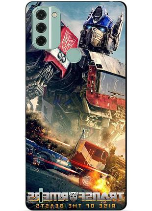Силіконовий чохол бампер для nokia c31 з малюнком оптимус прайм трансформери