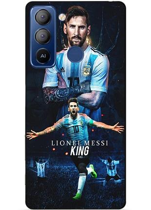 Силиконовый чехол бампер для tecno pop 5 lte с рисунком messi аргентина месси
