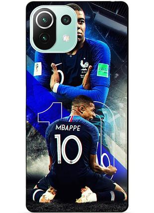 Силиконовый бампер чехол для xiaomi mi 11 lite с рисунком mbappe франция мбаппе