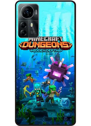 Силіконовий чохол бампер для zte blade a72s з малюнком майнкрафт minecraft