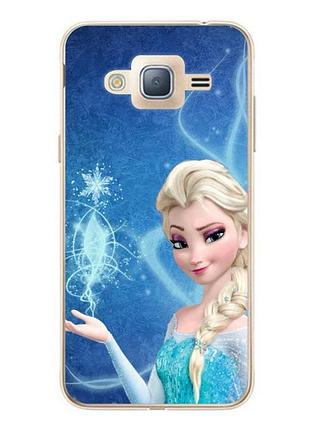 Силиконовый бампер для samsung j7 neo galaxy j701 с рисунком эльза