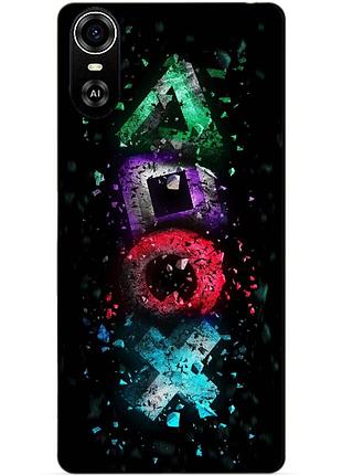 Силіконовий бампер чохол для zte blade a31 plus з малюнком playstation