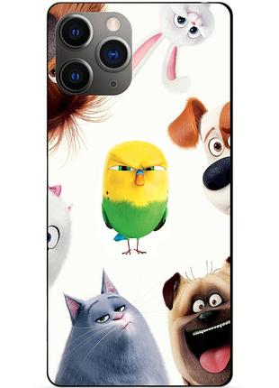 Силіконовий чохол бампер для iphone 11 pro з малюнком таємне життя домашніх животних