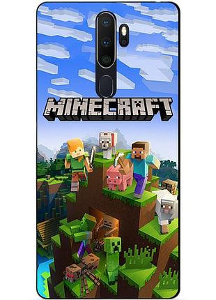 Силіконовий бампер чохол для oppo a5 2020 з малюнком minecraft