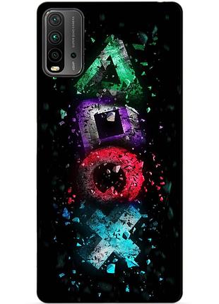 Силіконовий бампер чохол для xiaomi redmi 9t з малюнком приставка соні